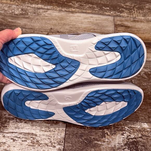 FootJoy Flex Women's Golf Shoes Gray Blue Spikeless FJ Sneakers Size 9.5‎ NEW - Picture 9 of 11